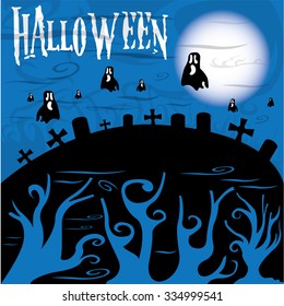 Colored background with traditional elements for halloween