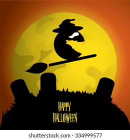 Colored background with traditional elements for halloween