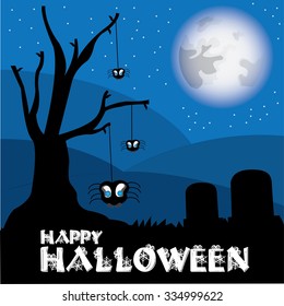 Colored background with traditional elements for halloween