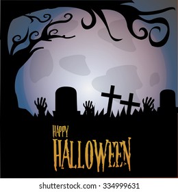 Colored background with traditional elements for halloween