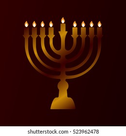 Colored background traditional elements for hanukkah celebrations