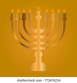 Colored background traditional elements for hanukkah celebrations