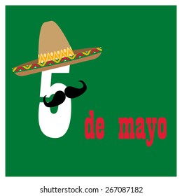 Colored background with traditional elements for may 5th. Vector illustration