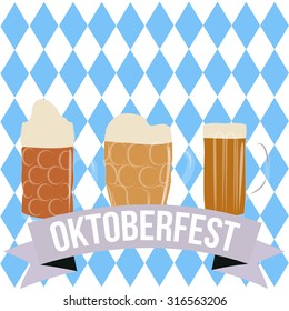 Colored background with traditional elements for oktoberfest