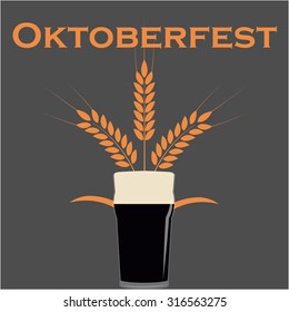 Colored background with traditional elements for oktoberfest