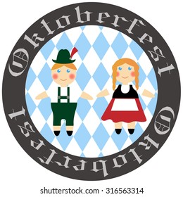 Colored background with traditional elements for oktoberfest