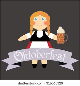 Colored background with traditional elements for oktoberfest