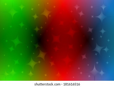 Colored background with transparent stars of different sizes .