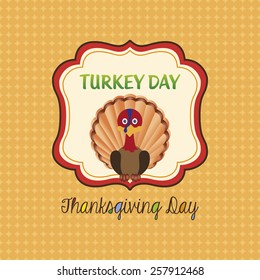 a colored background with a turkey for thanksgiving day