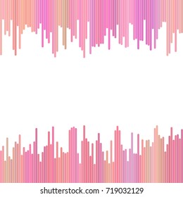 Colored background from vertical stripes in pink tones - vector graphic on white background