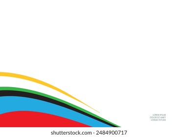 Colored background with waves. Vector graphics.