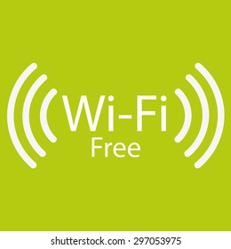 Colored background with a wifi hostpot signal. Vector illustration