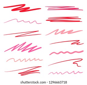 Colored backgrounds with array of lines. Stroke chaotic backdrops. Hand drawn patterns. Colorful illustration. Elements for posters and flyers