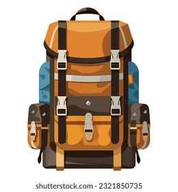 colored backpack design over white