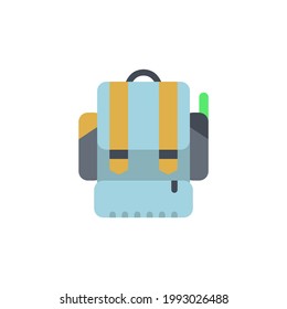 Colored backpack illustration graphic template