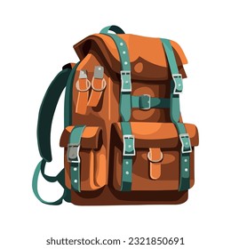 vector de mochila de color sobre blanco