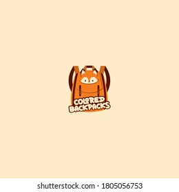 Colored Backpapck Logo design Template 
