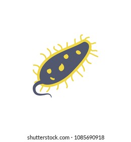 colored bacterium icon. Element of science and laboratory for mobile concept and web apps. Detailed bacterium icon can be used for web and mobile. Premium icon on white background