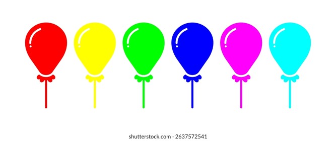 colored ballons icon element for design
