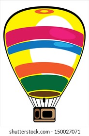 colored balloon isolated on white background