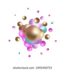 Colored balloons. Abstract vector background.