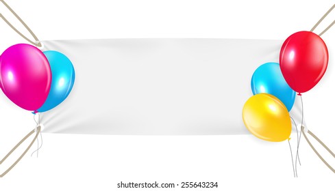 Colored Balloons Background, Vector Illustration.  EPS 10