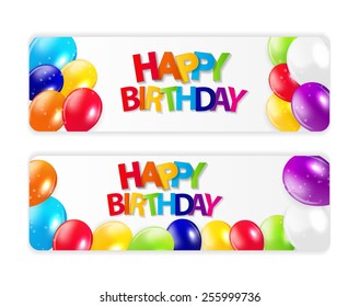 Colored Balloons Background, Vector Illustration.  EPS 10