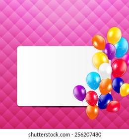 Colored Balloons Background, Vector Illustration.  EPS 10