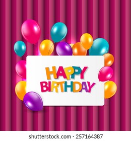 Colored Balloons Background, Vector Illustration.  EPS 10