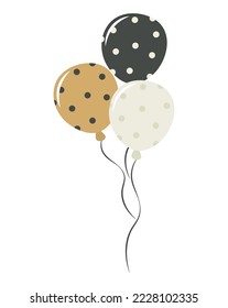 colored balloons design over white
