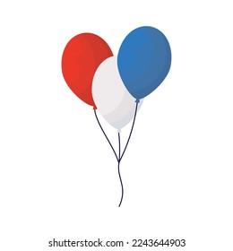colored balloons design over white
