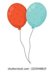 diseño de globos de colores sobre blanco