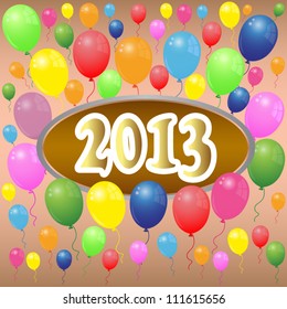 colored balloons and figures 2013