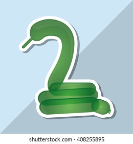 colored balloons icon, vector illustration