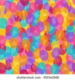 colored balloons seamless pattern - vector illustration. eps 10