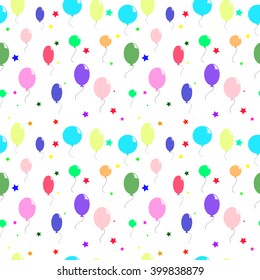colored balloons and stars