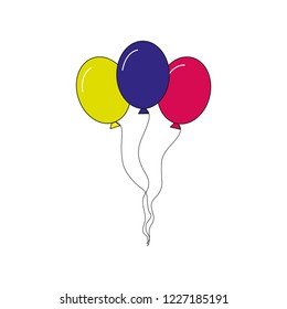 Colored balloons. Vector