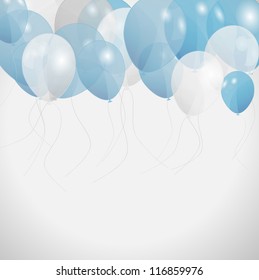 colored balloons, vector illustration