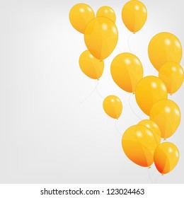 colored balloons, vector illustration