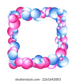Colored balls background. Vector eps 10. 3d blue and pink balls