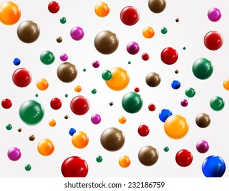 Colored Balls Background. Vector Eps 10