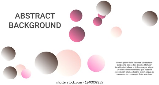 Colored balls. Creative design of coverages. Vector geometric illustration. Halftone, 3d. Abstract background of  burgundy, pink, brown  colored balls.