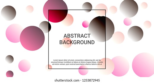 Colored balls. Creative design of coverages. Vector geometric illustration. Halftone, 3d. Abstract background of  burgundy, pink, brown  colored balls.