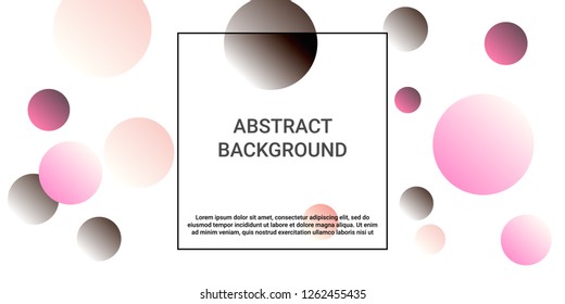 Colored balls. Creative design of coverages. Vector geometric illustration. Halftone, 3d. Abstract background of  burgundy, pink, brown  colored balls.