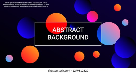 Colored balls. Creative design of coverages. Vector geometric illustration. Halftone, 3d. Abstract background of  blue, pink, orange  colored balls.