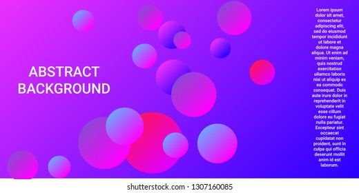 Colored balls. Creative design of coverages. Vector geometric illustration. Halftone, 3d. Abstract background of  blue, purple, pink colored balls.