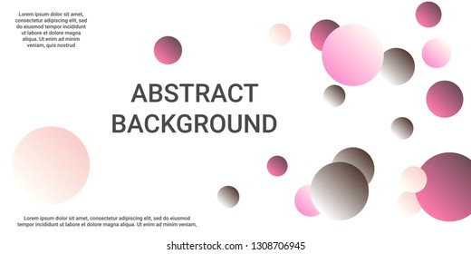 Colored balls. Creative design of coverages. Vector geometric illustration. Halftone, 3d. Abstract background of  burgundy, pink, brown  colored balls.