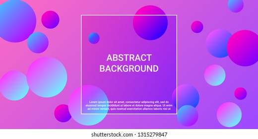 Colored balls. Creative design of coverages. Vector geometric illustration. Halftone, 3d. Abstract background of  pink, purple, blue colored balls.