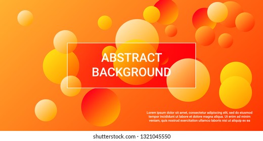 Colored balls. Creative design of coverages. Vector geometric illustration. Halftone, 3d. Abstract background of  orange, yellow, red  colored balls.