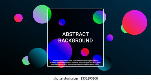 Colored balls. Creative design of coverages. Vector geometric illustration. Halftone, 3d. Abstract background of  pink, purple, green, turquoise  colored balls.